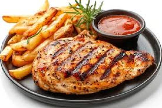 Chicken Steak with French Fry;