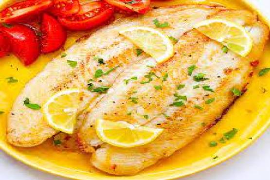 Fish Steak with Lemon Sauce;