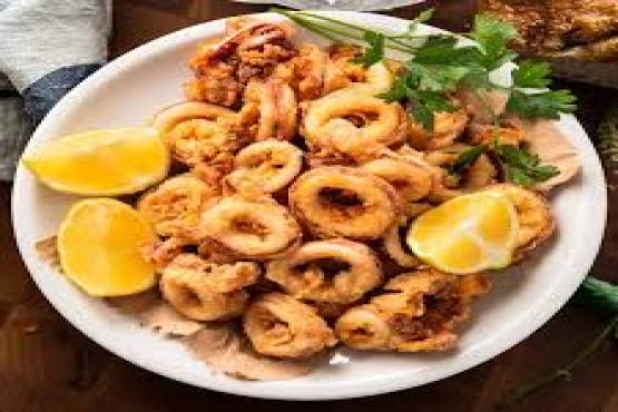 Herb Coated Fried Calamari;