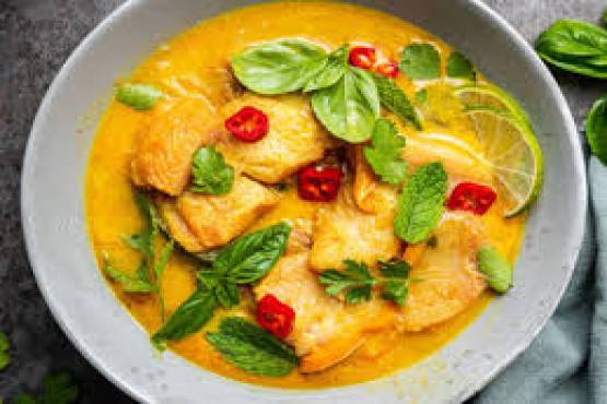 Red Snapper Fillet in Green Curry;