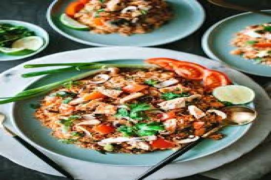 Tom Yum Seafood Basil Fried Rice;